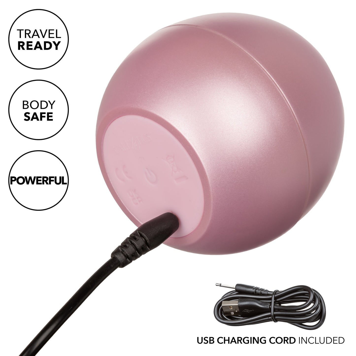 Opal Smooth Discreet Ultra Powerful External Vibrator with Lid - Pink