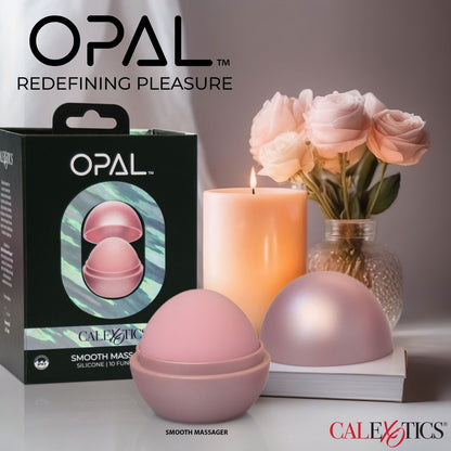 Opal Smooth Discreet Ultra Powerful External Vibrator with Lid - Pink