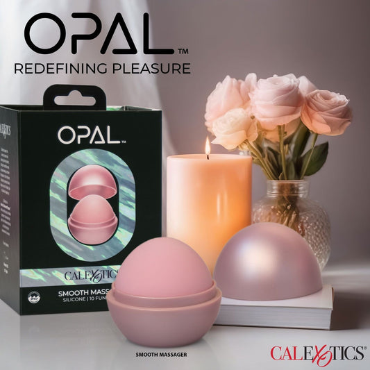 Opal Smooth Discreet Ultra Powerful External Vibrator with Lid - Pink