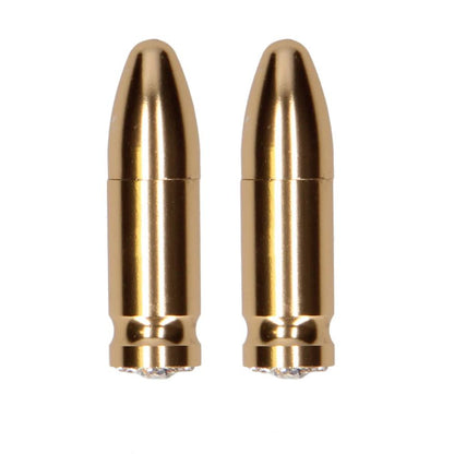 Ouch! Diamond Tipped Bullet Magnetic Nipple Clamps - Gold