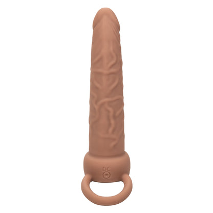 Performance Maxx Double Penetration Vibrating Dildo - Light Chocolate