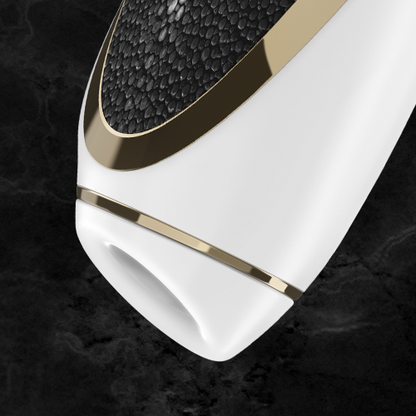 Satisfyer Luxury Air Pulsation + Vibration - Gold & Black Leather