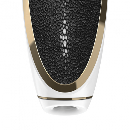 Satisfyer Luxury Air Pulsation + Vibration - Gold & Black Leather