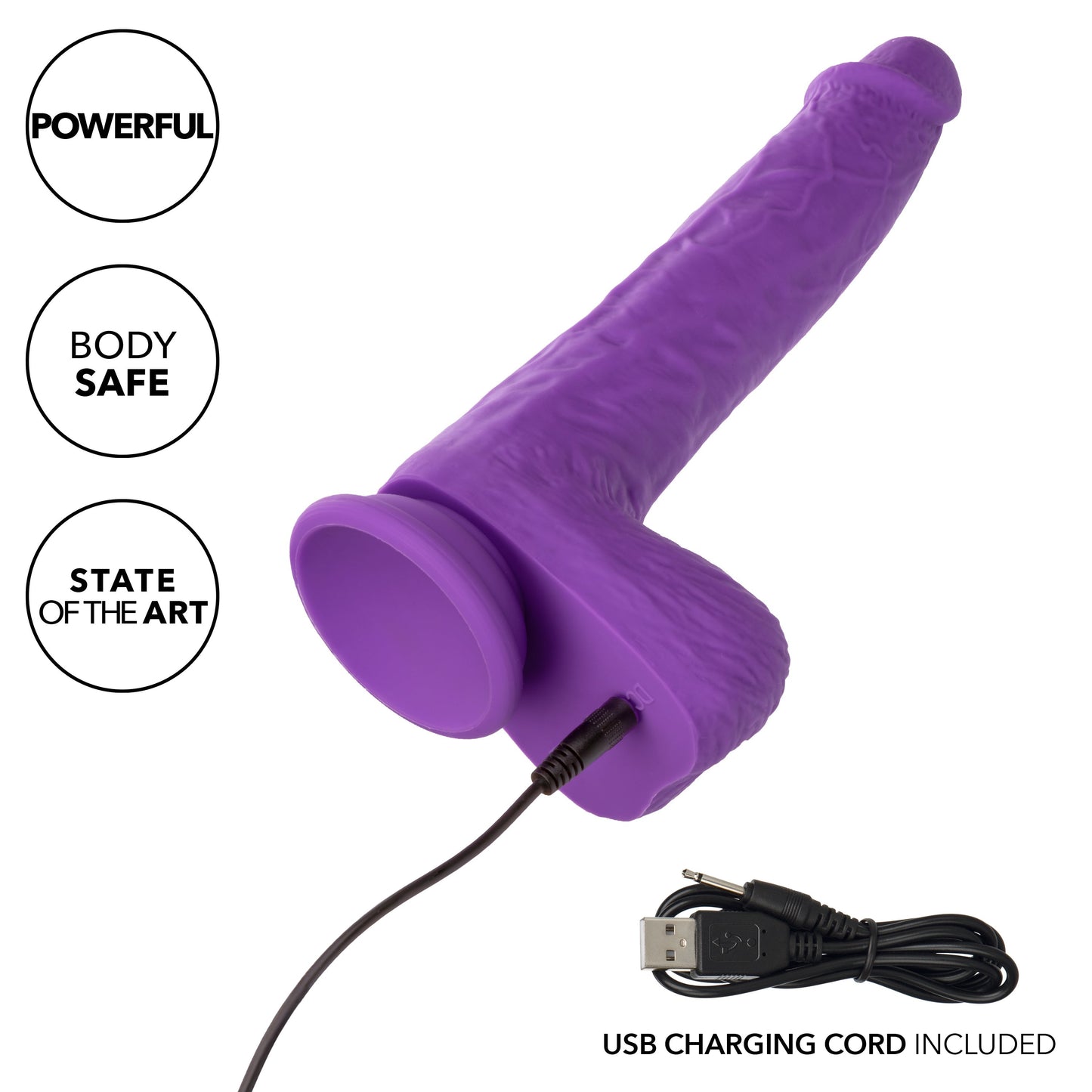 Silicone Stud Rumbling & Thrusting 9.5 Inch Pink Dildo