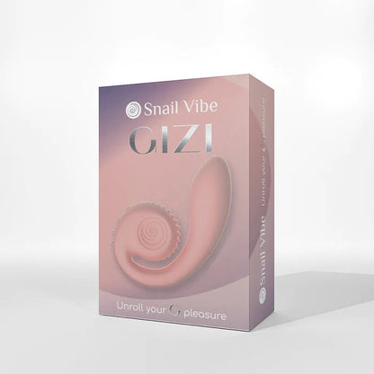 Snail Gizi Compact Ultra Powerful 2 Motor Dual Stimulating Vibrator - Pink