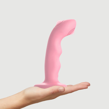 Strap on Me G-Spot Tapping Silicone Dildo - Pink