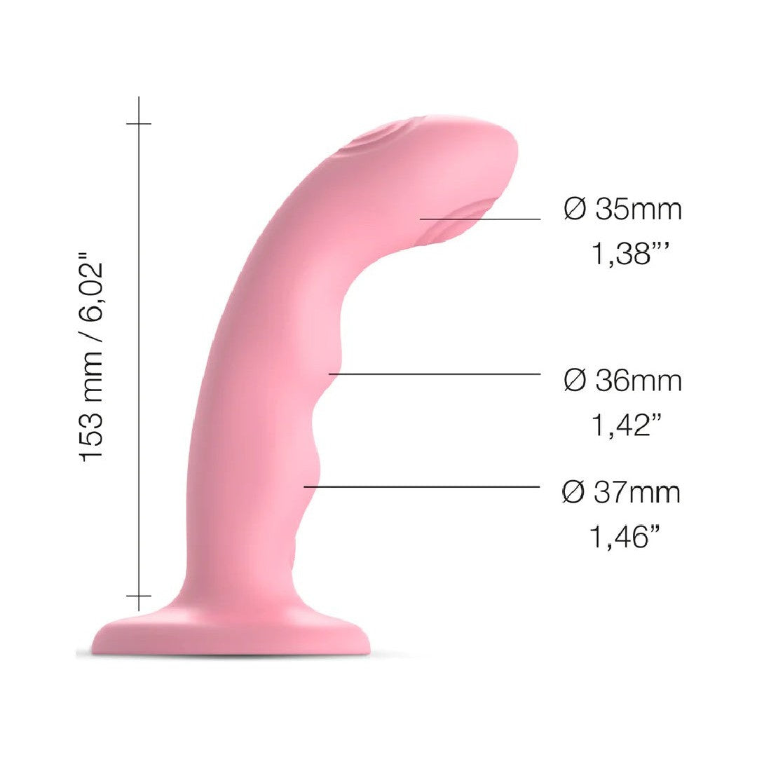 Strap on Me G-Spot Tapping Silicone Dildo - Pink