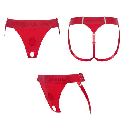 Unique Strap On Me Double Penetration Harnesses - Red