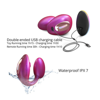 Wonderlover Hands Free Clitoral and G-Spot Vibrator with Remote - Pink