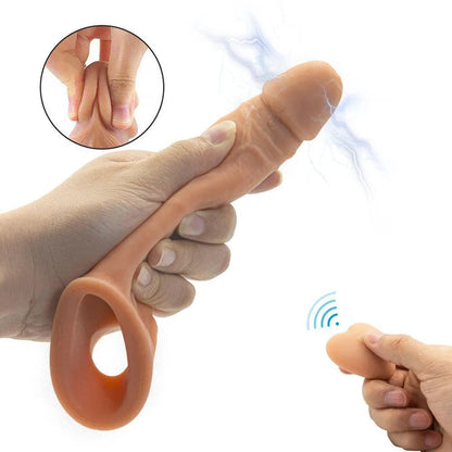 Remote Control Silicone Vibrating Penis Sleeve